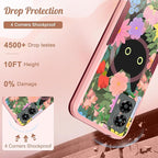 for Moto G 5G 2024 Case - Compatible with MagSafe Women Girls Cute Magnetic Protective Phone Cover Girly Cat Flower Floral Heavy Duty Shockproof Design for Motorola Moto G 5G 2024 Cases