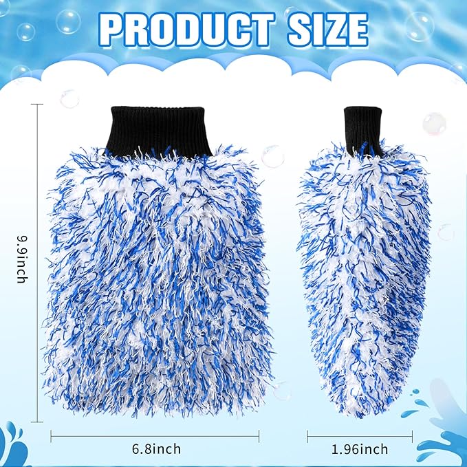 LemonRoad 30 Pcs Microfiber Car Wash Mitts Scratch Free Wash Mitts for Car Cyclone Microfiber Absorbent Detailing Washing Gloves Sponge Glove Cleaner for Wheel Trucks Home Cleaning Supplies