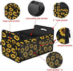 Femuar Car Trunk Organizer with 72L Large Capacity Waterproof Collapsible and 11 Pockets, Trunk Organizer for Car SUV/Jeep/Sedan, Large Size, Sunflower