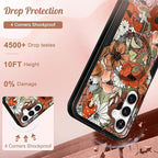 for Samsung Galaxy A14 5G Phone Case - Compatible with MagSafe Women Girls Cute Magnetic Protective Cover Girly Mushroom Flower Heavy Duty Shockproof Design for Samsung Galaxy A14 5G Cases