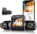 RexingUSA V2 PRO AI Dash Cam 3-Channel Front/Cabin/Rear 1080p Recording with Mobile App Night Vision Camera w/Front Collision Warning, Pedestrian Alert, Lane Departure Warning,Clear to Go Alert