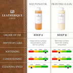 Leatherique Prestine Clean 16 oz | Leather Cleaner & Conditioner for Cars, Furniture, Saddles & More | Gently Removes Dirt, Oils & Impurities | Works Alone or with Leatherique Rejuvenator Oil