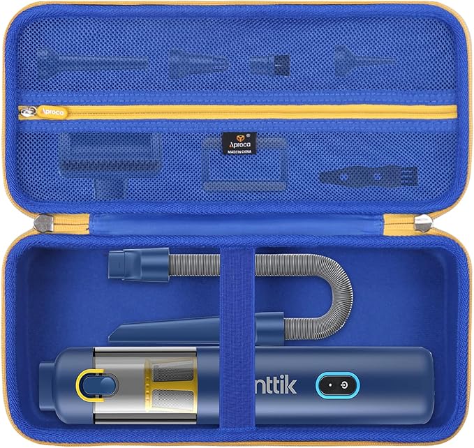 Aproca Blue Portable Hard Storage Case, for Fanttik V8 Apex/Slim V8 Mate Cordless Car Vacuum and Accessories (Case Only)