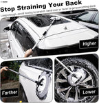 Ordenado 62" Car Wash Brush Kit Mitt Mop Sponge with Long Handle Chenille Microfiber Car Cleaning Brush Kit Supplies Car Washing Mop Kit Car Care Kit of Scratch-Free Replacement Head for Car RV Truck