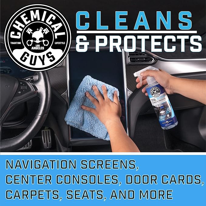 Chemical Guys CWS207 Extreme Bodywash & Wax Foaming Car Wash Soap (1 Gallon) and Total Interior Cleaner and Protectant (16 fl oz) Bundle