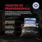 Adventure Medical Kits QuikClot Advanced Clotting Gauze - Stops Bleeding Up to 5X Faster Than Standard Gauze - Kaolin Hemostatic Dressing - for First Aid Kits & Survival Gear - 3 x 48