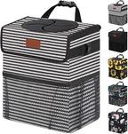 Vankor Car Trash Can for Car Cute, Bag Bin Hanging Waterproof Automotive Garbage Cans Leak Proof Vehicle Trash Can Stripe