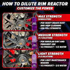Carfidant Rim Reactor Wheel & Rim Cleaner Spray – Removes Brake Dust & Grime - Thick Gel, Dilutable - pH Neutral, Non-Acidic Tire Cleaner - Safe for Chrome, Black, Painted & Alloy Wheels - 16 fl oz
