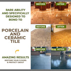CoverTec GlazeGuard High-Gloss Tile & Grout Sealer – Wet Look Waterproof Finish for Ceramic, Porcelain & Stone – Protects Showers & Floors – Long-Lasting Barrier (4 oz Kit)