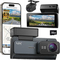 4K+2K Dash Cam Front and Rear, 5G WiFi GPS, 32GB Card Included, 3.39" Screen Dual Dashcam, G-Sensor, 24H Parking Mode, WDR, Dash Camera for Cars