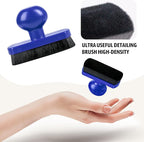 BABYSHEEP Tire Shine Applicator Brush - Large Automotive Tire Dressing Applicator with Storage Stand for Car Detailing & Wash Kit, 3.6 Inch Length (Blue)