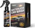 Waterless Car Wash Spray, High-lubricity Ingredients Safe Formula, 3-in-1 Ceramic Protective Coating, Motorcycle Cleaner, Car Cleaning Spray for Detailing, Spray and Wash for SUV, Truck, RV 3.38 Fl Oz