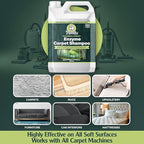 Sprinkle & Sweep: Enzyme Carpet Shampoo - 64oz, Deep Cleaning Pet Stain & Odor Remover, Dog & Cat Mess-Urine-Accident Solution, All Machine Compatible
