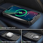 Wireless Car Charger, 20W/15W/10W Car Wireless Charger Pad, Non-Slip Charging Pad for Car Compatible with iPhone16/15/14/13/12, Samsung Galaxy S25-S9, Android Phones(20W Adapter)