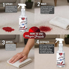 Magic Finish Protein Spotter (32 Oz) – Powerful Fabric and Carpet Stain Remover Spray – Lifts Blood, Pet Urine, Vomit, Food and Wine Stains – Clear, Unscented Spot Cleaner Solution