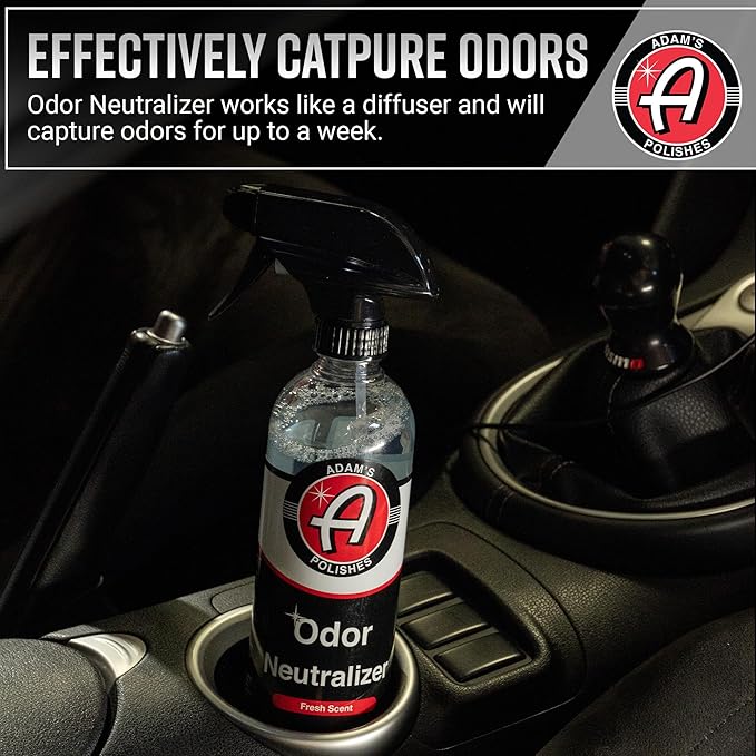 Adam's Polishes Odor Neutralizer (Fresh Scent, 16oz) - Car Air Freshener Spray That Eliminates Harmful Odors from Car Interior Accessories, Leather, Carpet, Upholstery & Pet Odors