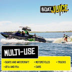 Boat Juice 2in1 Glass Cleaner & Anti-Fog Spray | Streak-Free for Boat Windshields, Car & RV Windows, Navigation Screens | No Rinse | Ammonia-Free | Lemon Drop Scent | Made in USA | 16oz