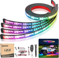 10L0L Golf Cart Underglow LED Light Kit, 4PC Flexible Neon Strip Lights with 14 Modes, Music Sync, Waterproof Remote Control Underbody Glow for EZGO, Club Car, Yamaha