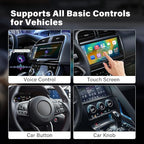 Wireless CarPlay Adapter 2 IN 1 Plug and Play Wired to Wireless Car Play Adapter Android Auto Dongle, Aux Compatible All Car Models Smart Carplay Box Support iPhone 6+/iOS 10+/Android 11.0+