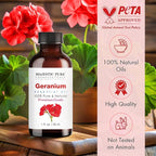 Majestic Pure Essential Oil with Glass Dropper - 100% Pure and Natural - Essential Oils for Diffuser, Aromatherapy, Soap and Candle Making, Geranium Essential Oil, Geranium Oil, 1 Fl Oz (Pack of 2)