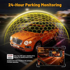 3 Channel 4K Dash Cam Front and Rear Inside, Wide-Angle 360 Camera for Car with 64GB Card Included, Durable Material Dash Camera with Loop Recording, Night Vision, G-Sensor, 5GHz WiFi, 24Hr Parking