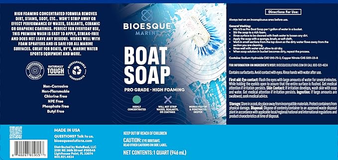 Bioesque Marine Pro Boat Soap, 32 Fluid Ounce (Pack of 1)