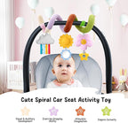 Stuffed Spiral Baby Car Seat Toys, Best Newborn Shower Gifts, Soft Infant Essentials Must Have Stroller Hanging Toys (Vibrant Nature)