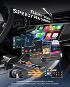 OTTOCAST Mini Cube 3.0 Wireless CarPlay & Android Auto Adapter 2026– Plug & Play, Fast Auto-Reconnect (Orange)