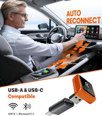 Mini Wireless CarPlay Adapter for iPhone & Android, 2-in-1 Upgraded CarPlay Wireless Adapter, 2026 WIFI6 Plug & Play Car Play Adapter, Zero Delay Fast Stable Auto-Connect, Bluetooth 5.3 USBA&C Port