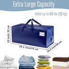 VENO 16 Pack Moving Bags w/Backpack Straps, Heavy Duty, Moving Boxes Alternative, Packing Supplies, Large Storage Totes for Dorm Room Essentials with Zipper for Clothes (Blue, 16 Pack)