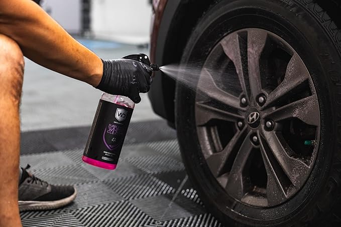 Purple Rain Wheel Cleaner - Breaks Down Iron, Brake Dust, Road Grime, & More | Low-Odor Formula - 16 oz