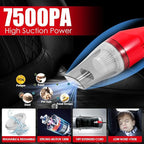 Viewsun 17PCS Car Cleaning Kit, Car Interior Detailing Kit with Red High Power Handheld Vacuum, Detailing Brush Set, Windshield Cleaner, Cleaning Gel, Complete Auto Accessories for Women