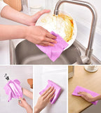 KitchLife Microfiber Cleaning Cloth Roll - Tear-Away Reusable Microfiber Paper Towels, Lint-Free, Washable, 20 Sheets for Kitchen, Car, Dishes, and Sensitive Surfaces (Light Purple)