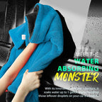 Extra Large Car Drying Towel, 36 Inches, 1300gsm,Super Absorbent Polyamide, Double-Twisted Design