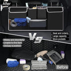 UYYE Trunk Hanging Organizer, Backseat Bag, Car Interior Accessories with 4 Pockets & 2 Mesh Pouches for Groceries, Will Provide More Storage Trunk Space for SUV, Jeep, MPVs