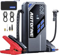 AUTOONE 10000A Jump Starter with Air Compressor, 24000mAh Jump Box with Tire Inflator (All Gas & Diesel) Portable Car Battery Booster Jumper Starter Pack, Jumper Cables, Type C, 60W Charging, Light