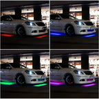 iJDMTOY Universal Fit 4pc Set 7-Color RGB Color Changing LED Under Car Glowing Accent Lighting Kit w/Adjustable Setting