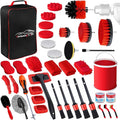 Fortuning's JDS 39PCS Car Wash Cleaning Kit, Auto Detailing Kit, Car Detailing Kit Interior Cleaner, Car Wash Kit with Bucket Detailing Brush Set Car Accessories for Motorcycle, Cars, Bikes, Wheels