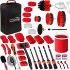 Fortuning's JDS 39PCS Car Wash Cleaning Kit, Auto Detailing Kit, Car Detailing Kit Interior Cleaner, Car Wash Kit with Bucket Detailing Brush Set Car Accessories for Motorcycle, Cars, Bikes, Wheels