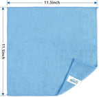 HOMEXCEL Blue Cleaning Rags 5 Pack, Highly Absorbent Microfiber Cleaning Cloth for Kitchen, Lint Free, Scratch-Free, Reusable Microfiber Towels for House, Window and Glass, Cars, 11.5 X11.5 inch