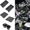 5PCS Center Console Organizer Tray and Wireless Charging Mat Compatible with 2026 Toyota RAV4 Armrest Bottom Tray Cup Holder Center Console Silicone Pad Interior Accessories(Not for Limited)