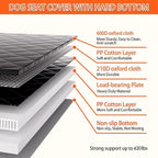 Chilino Back Seat Extender for Dogs - Large Space, Waterproof Dog Car Seat Cover for Back Seat with Hard Bottom Holds 420lbs, Upgraded Material Waterproof Pet Car Bed Dog Hammock for Car, SUV,Truck