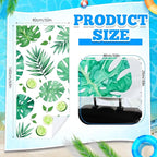 Hahafelt 2 Pack Car Seat Towel Covers with Storage Bag, 63 x 32 Inch Universal Non Slip Waterproof Sweat Protector for Car Truck, Gym Swimming Running, Machine Washable (Monstera Lime)