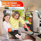 SURDOCA Upgraded Car Organizer with 11-inch Tablet Holder, 8 Pockets, Car Seat Protector for Road Trips - Car Storage and Organizers for Kids