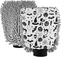 Qilmy Witch Hats Microfiber Chenille Car Wash Sponge Scratch Free Car Wash Mitt Absorbent Mitt Sponge for Trucks SUVs Car Washing Home Cleaning, Medium