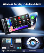 8Core 6+128GCar Stereo for Toyota 4Runner 02-09 RAV4 01-08 Corolla 00-06 Camry 02-06 Tundra 03-06 Sequoia Wireless Carplay/Android Auto,Android 7“ IPS DSP GPS 5G WiFi BT FM Mirror Link Backup Camera