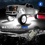 20 Pods 6500k White Rock Lights, IP68 Waterproof 36 LEDs SMD Chips Underglow Kit for Truck Pickup SUV UTV ATV RZR Car Boats
