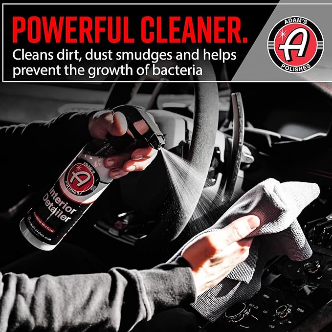 Adam's Polishes Interior Detailer 16oz - Total Car Interior Cleaner, Protectant & Dressing, All Purpose Cleaner & Leather Conditioner, Vinyl, Dashboard, Screen, Seat Cleaner & More