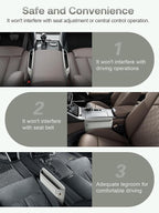 Universal Fit Premium Leather Car Seat Gap Filler Organizer, Center Console Organizer with Card Slots, Clever Gifts for Car SUV Truck Owners (Beige, 2 Pack)