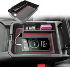 Center Console Organizer Tray Compatible with Nissan Sentra 2020 2021 2022 2023 2024 2025 Accessories, Middle Console Organizer for 2020-2025 Sentra Armrest Storage Box Coin Holder, red trim